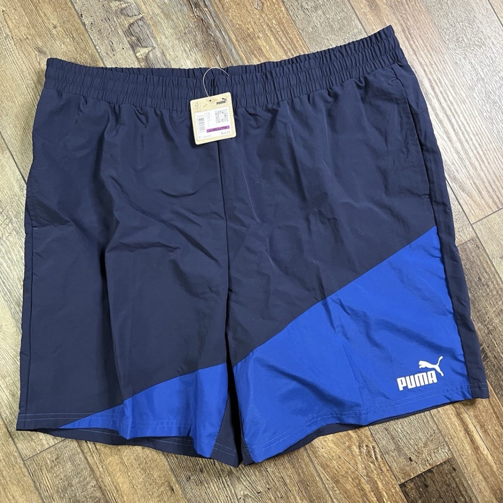 Puma Men's Power Colorblocked Shorts - Color: Club Navy, Size XXL, NWT 2XL